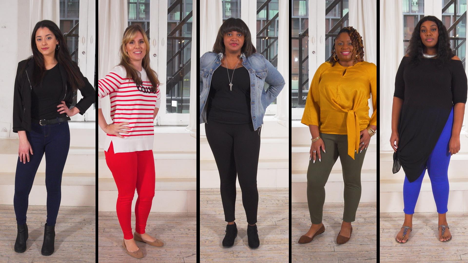 Watch 5 women try on Walmart's bestselling Time and Tru Soft Knit Jeggings