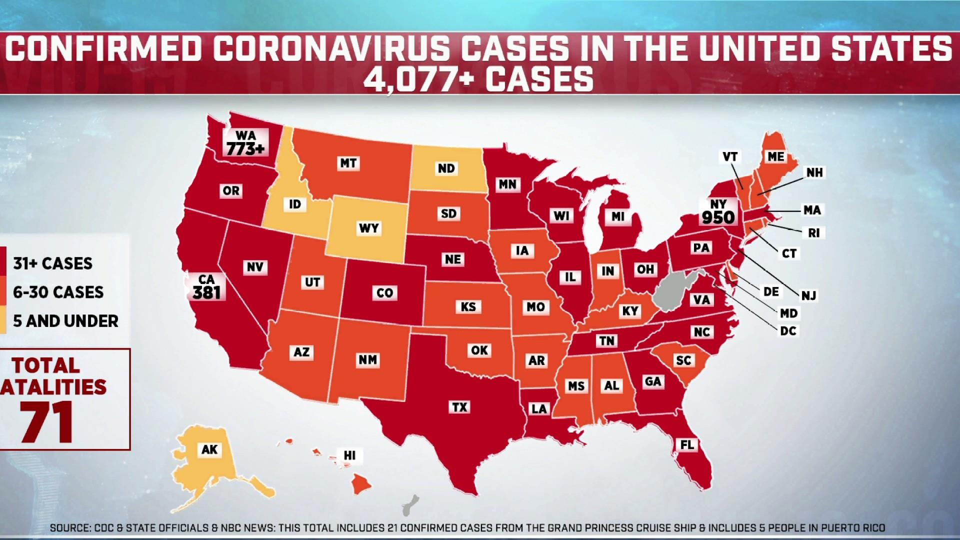 Confirmed Cases Of Covid 19 In The United States Crosses 4000