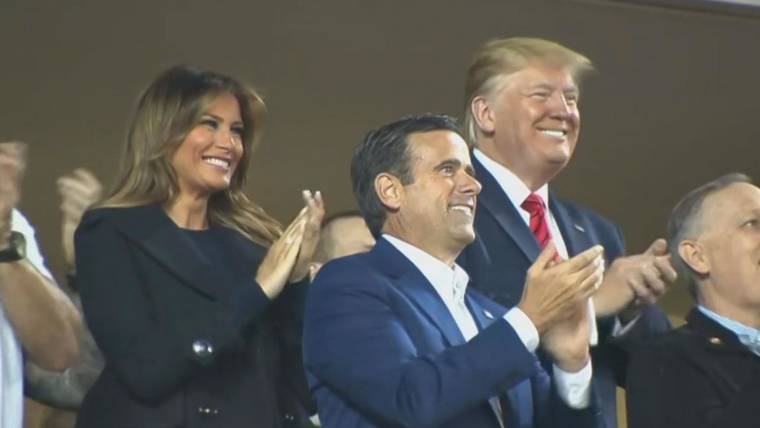 Image result for 'Lock him up': Trump greeted with boos at World Series