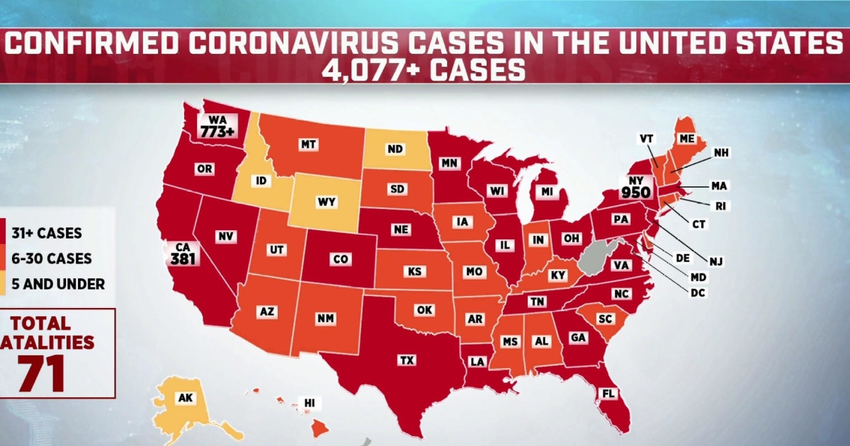 Confirmed Cases Of Covid 19 In The United States Crosses 4000